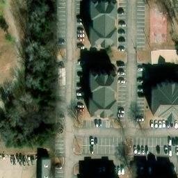 Sand Volleyball Court, Norman, OK — aerial view