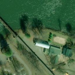 Sand Volleyball Court, TN — aerial view