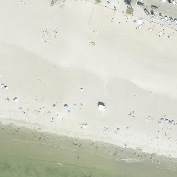 Sand Volleyball Court, Avila Beach, CA — aerial view