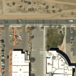 Sand Volleyball Court, Albuquerque, NM — aerial view