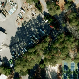 Sand Volleyball Court, Southern Pines, NC — aerial view