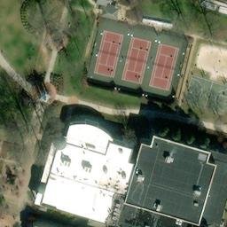Sand Volleyball Court, Cleveland, TN — aerial view