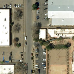 Concrete Volleyball Court, Albuquerque, NM — aerial view