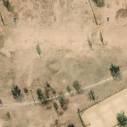 Sand Volleyball Court, Amarillo, TX — aerial view