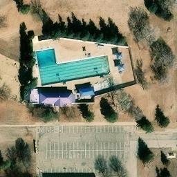 Sand Volleyball Court, Amarillo, TX — aerial view
