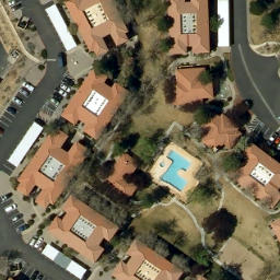 Volleyball Court, Albuquerque, NM — aerial view
