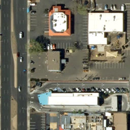 Sand Volleyball Court, Albuquerque, NM — aerial view