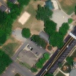 Sand Volleyball Court, Matthews, NC — aerial view
