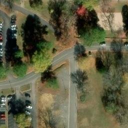 Sand Volleyball Court, Conway, AR — aerial view