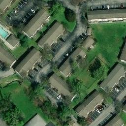 Sand Volleyball Court, Red Bank, TN — aerial view