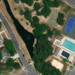 Sand Volleyball Court, Lake Park, NC — aerial view