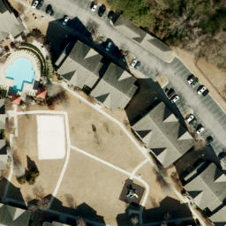 Sand Volleyball Court, Fayetteville, NC — aerial view