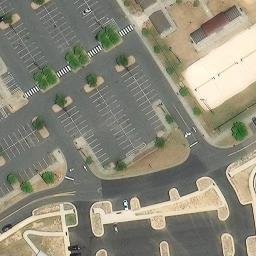 Sand Volleyball Court, Indian Trail, NC — aerial view