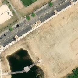 Sand Volleyball Court, Indian Trail, NC — aerial view