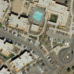 Sand Volleyball Court, Albuquerque, NM — aerial view