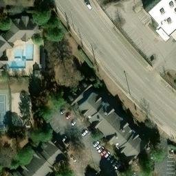 Sand Volleyball Court, Memphis, TN — aerial view