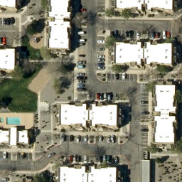 Sand Volleyball Court, Albuquerque, NM — aerial view