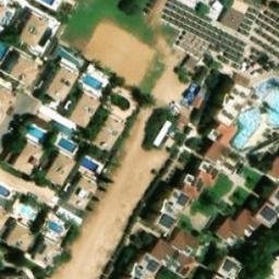 Sand Volleyball Court — aerial view