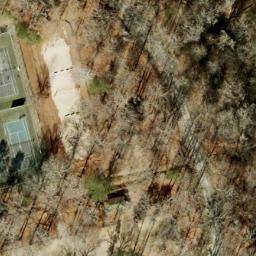 Sand Volleyball Court, NC — aerial view