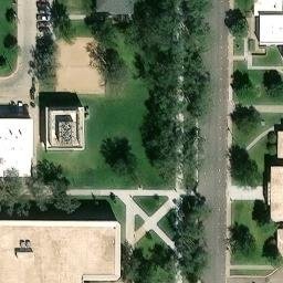 Sand Volleyball Court, Canyon, TX — aerial view