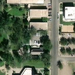 Sand Volleyball Court, Canyon, TX — aerial view