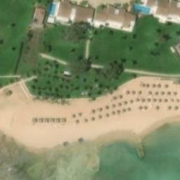 Sand Volleyball Court — aerial view