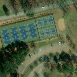 Sand Volleyball Court, SC — aerial view