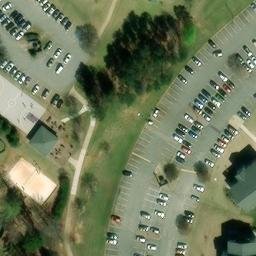 Sand Volleyball Court, Travelers Rest, SC — aerial view