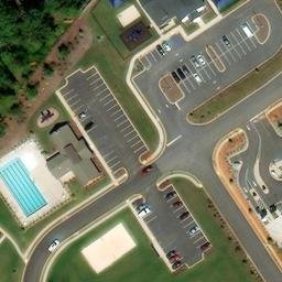 Volleyball Court, Greer, SC — aerial view
