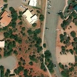 Sand Volleyball Court, Sedona, AZ — aerial view
