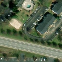 Sand Volleyball Court, SC — aerial view