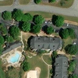 Sand Volleyball Court, Mauldin, SC — aerial view