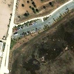 Sand Volleyball Court — aerial view