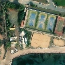 Sand Volleyball Court — aerial view