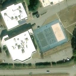 Sand Volleyball Court, Central, SC — aerial view