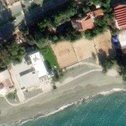 Sand Volleyball Court — aerial view
