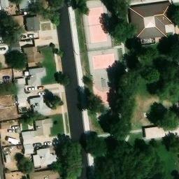 Sand Volleyball Court, Lancaster, CA — aerial view