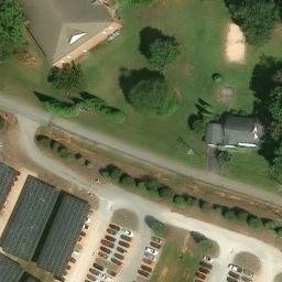 Clemson Presbyterian Church Sand Volleyball Court — aerial view