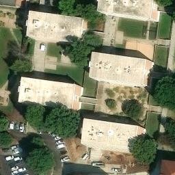 Sand Volleyball Court, Clemson University, SC — aerial view