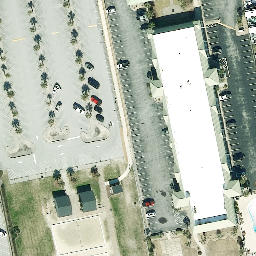 Sand Volleyball Court, Emerald Isle, NC — aerial view