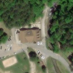 Sand Volleyball Court, GA — aerial view