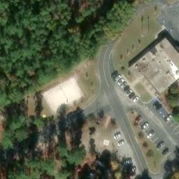 Sand Volleyball Court, Kershaw, SC — aerial view