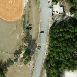 Sand Volleyball Court, NC — aerial view
