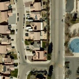 Sand Volleyball Court, Mountain View Acres, CA — aerial view