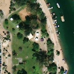 Sand Volleyball Court, Lake Havasu City, AZ — aerial view