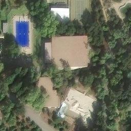 Sand Volleyball Court, Ojai, CA — aerial view