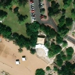 Sand Volleyball Court, Lake Havasu City, AZ — aerial view