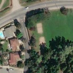 Sand Volleyball Court, Goleta, CA — aerial view