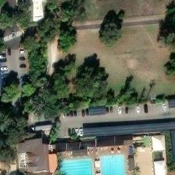 Sand Volleyball Court, Ojai, CA — aerial view