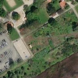 Sand Volleyball Court, Isla Vista, CA — aerial view